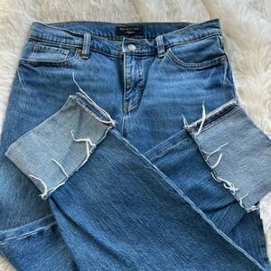 Banana Republic Distressed Blue Cropped Jeans